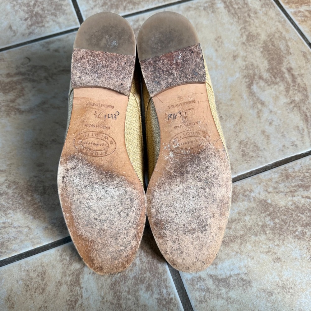 Stubbs‎ & Wootton Beige Linen Smoking Flats
Red Ribbon Lace Preppy Chic Size 7.5 - Picture 6 of 8